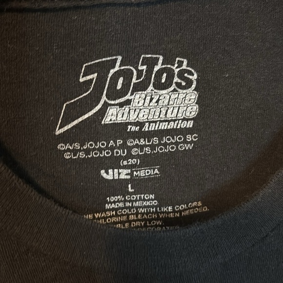 JoJo’s Bizarre Adventure The Animation TShirt Large Black Official - Picture 3 of 4